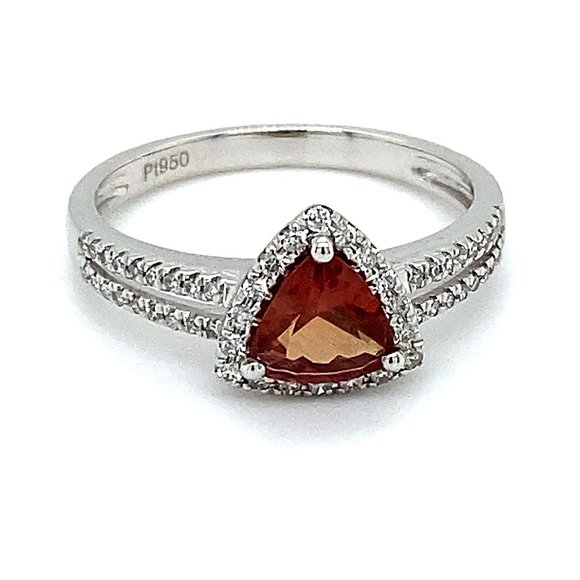 Certified Padparadscha Sapphire 1.00ct Ring - Picture 1 of 9